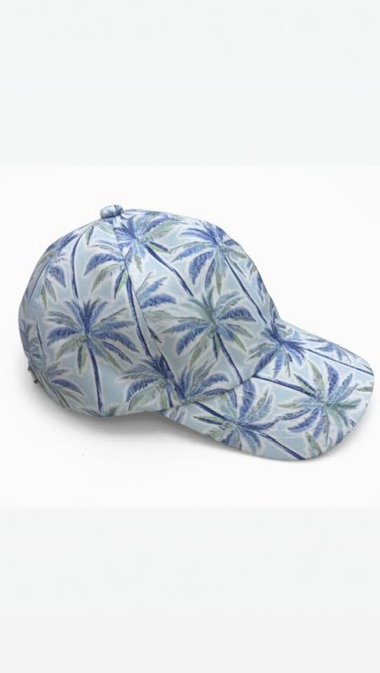 RAVEbandz Printed Baseball Cap - Green/ Blue Palm Tree