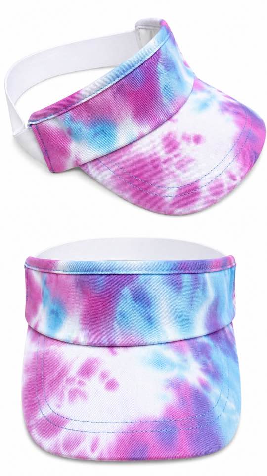 RAVEbandz The MANAGER- 360° Comfort Fit Visor- (Tie Dye Pink & Blue)