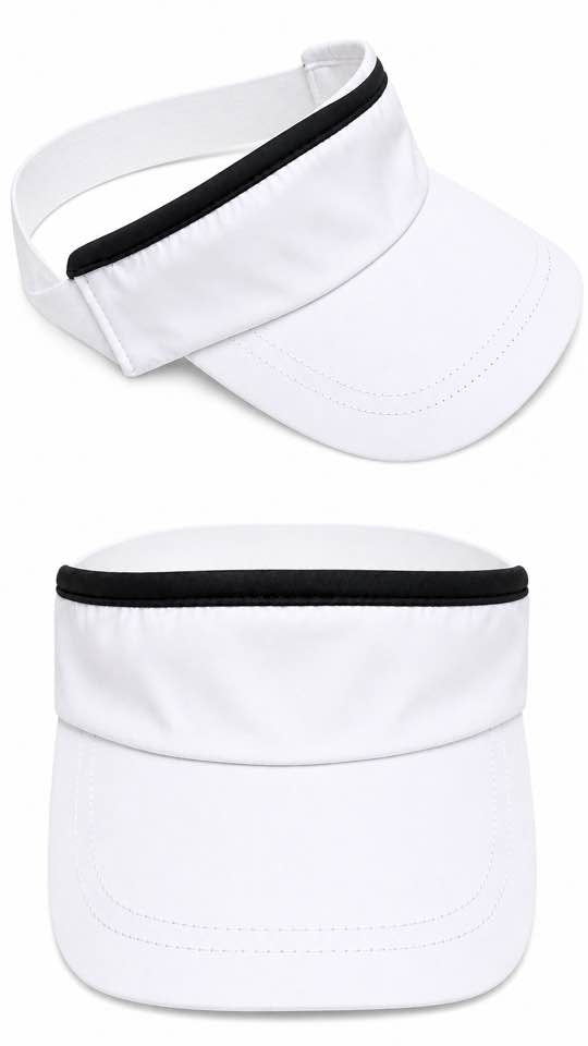 RAVEbandz The MANAGER- 360° Comfort Fit Visor- (White with Black Trim)