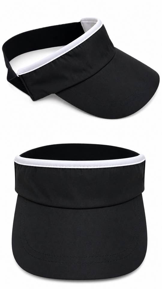 RAVEbandz The MANAGER- 360° Comfort Fit Visor- (Black with White Trim)