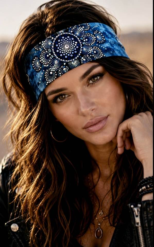 RAVEbandz The PRO - BLINGBANDZ- Wide Stretch Headband (Sublime Teal)