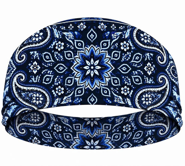 RAVEbandz The Pro - Wide Stretch Headband  (Rebel - Royal / Black)