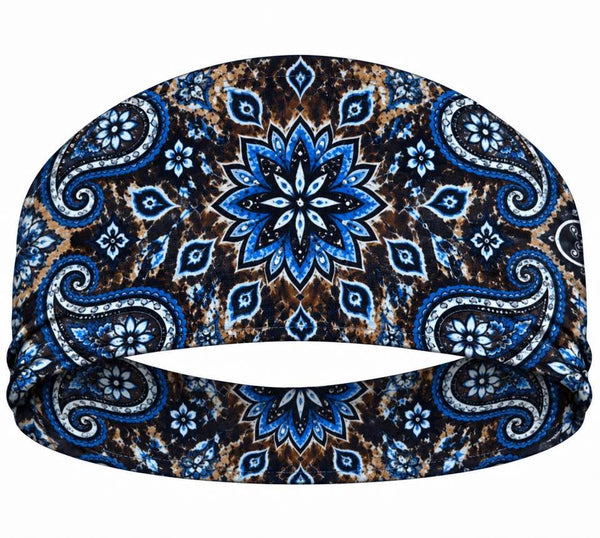 RAVEbandz The Pro - Wide Stretch Headband  (Rebel - Brown / TQ)