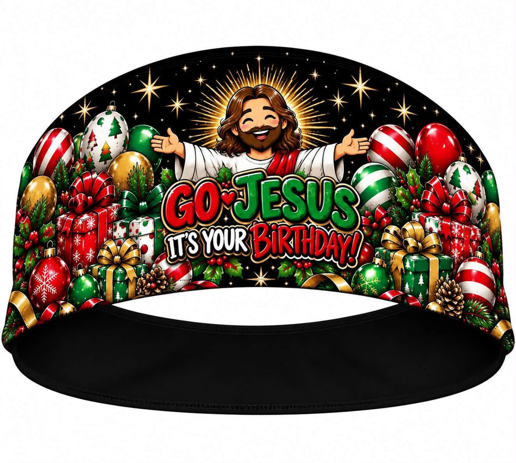 RAVEbandz The Pro - Wide Stretch Headband  (Go Jesus)