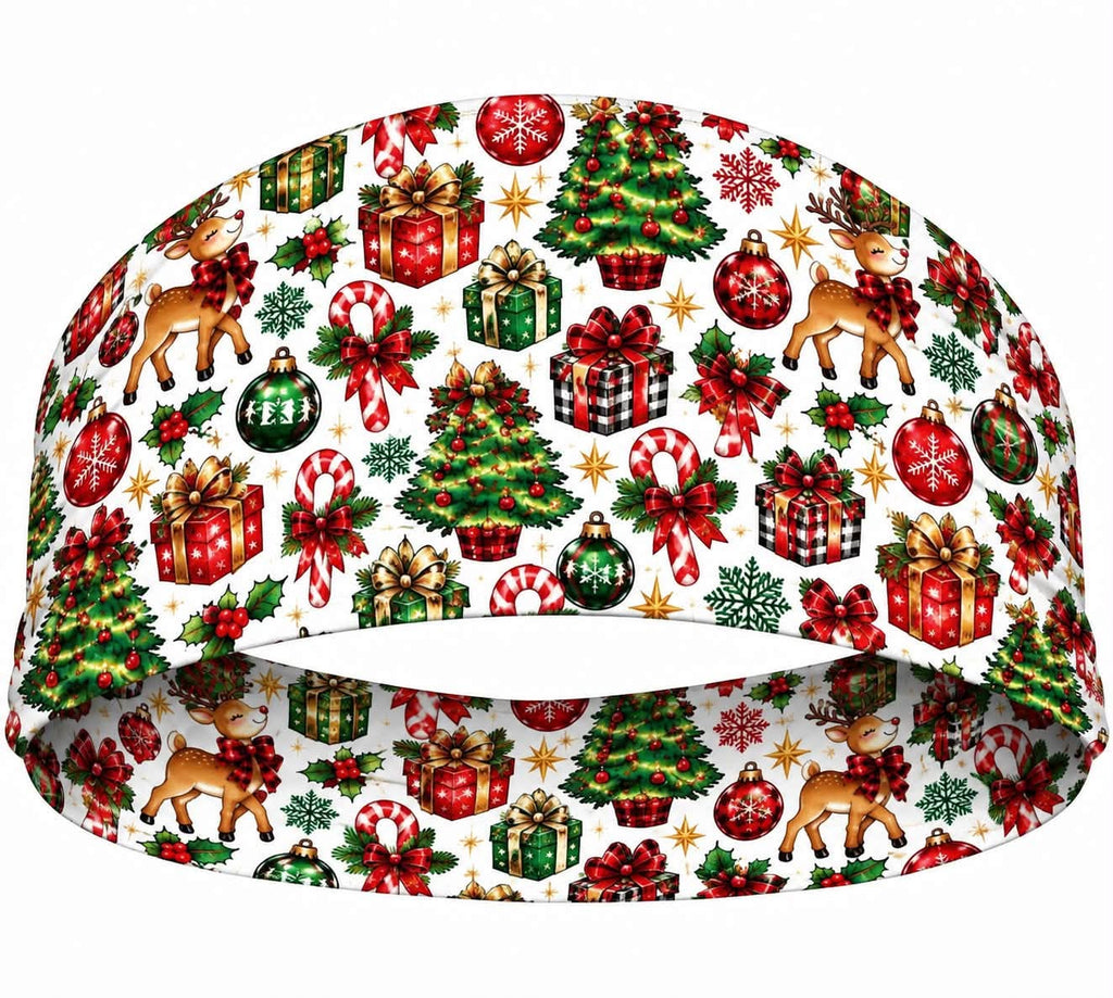 RAVEbandz The Pro - Wide Stretch Headband  (Xmas Vibes)