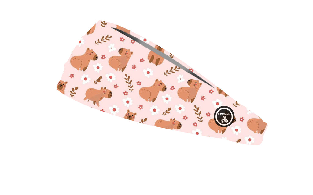 RAVEbandz The Pro - Wide Stretch Headband (Capybara)
