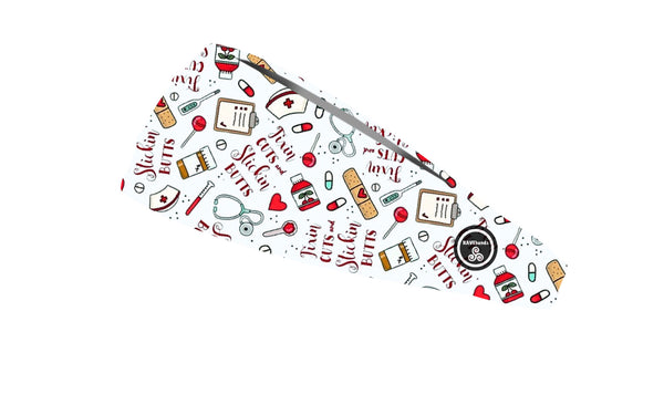 RAVEbandz The Pro - Wide Stretch Headband (Fixin Cuts Stickin Butts)