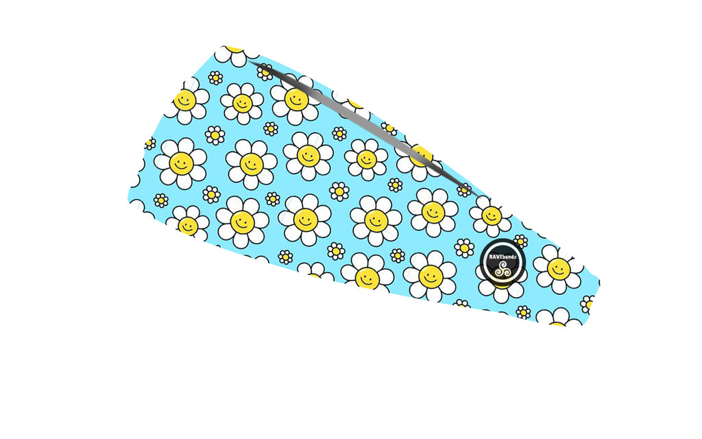 RAVEbandz The Pro - Wide Stretch Headband (Happy)