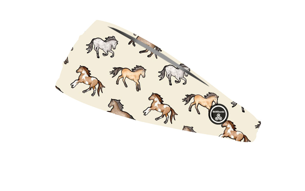 RAVEbandz The Pro - Wide Stretch Headband (Horsing Around)