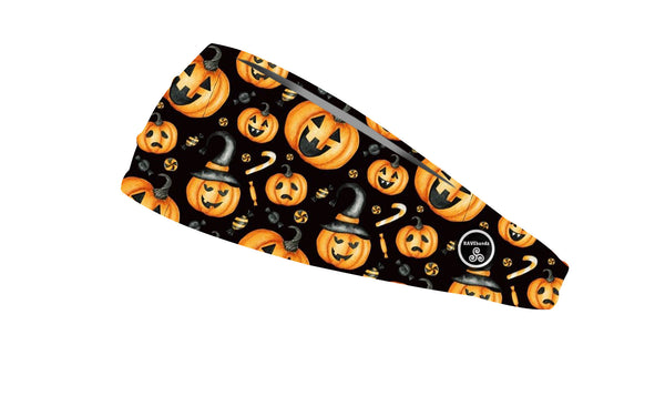 RAVEbandz The Pro - Wide Stretch Headband (Jack O'Lantern Jubilee)