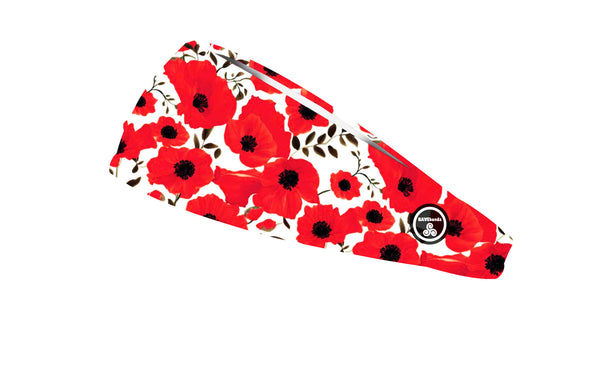 RAVEbandz The Pro - Wide Stretch Headband (Poppies)
