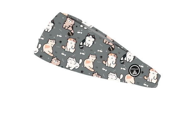 RAVEbandz The Pro - Wide Stretch Headband (Whisker Kisses)