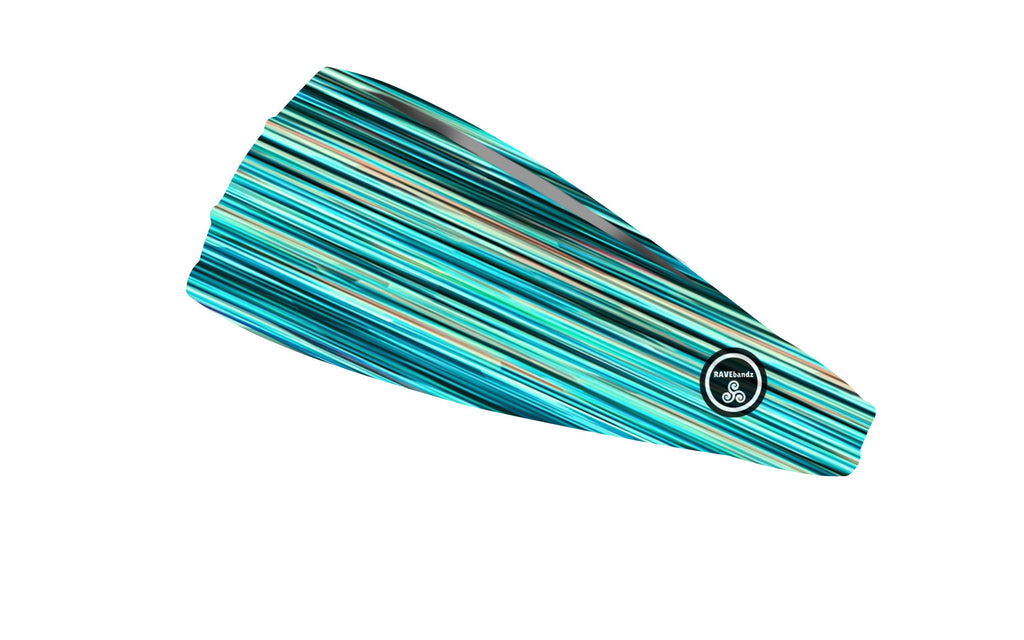 RAVEbandz The Pro - Wide Stretch Headband (Space Dye- Teal)