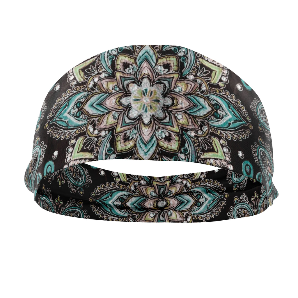 RAVEbandz The Pro - Wide Stretch Headband (Aura Green)