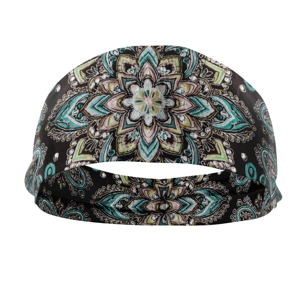 RAVEbandz The Pro - Wide Stretch Headband (Aura Green)
