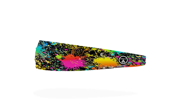 RAVEbandz MVP Headband- Black Paint Splatter