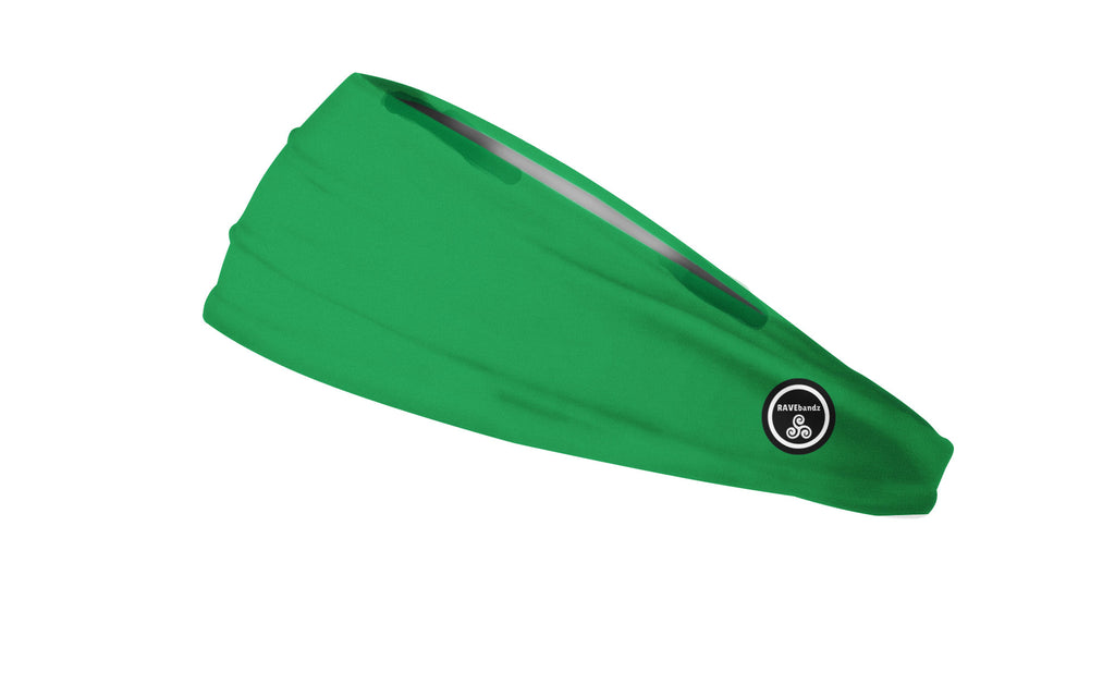 RAVEbandz The Pro - Wide Stretch Headband (Solid Kelly Green)