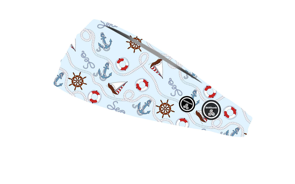 RAVEbandz The Pro - Wide Stretch Headband (Nautical)