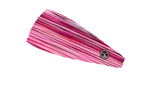 RAVEbandz The Pro - Wide Stretch Headband (Space Dye- Pink)