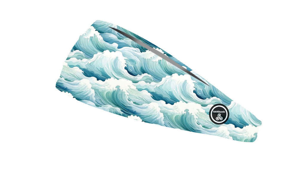 RAVEbandz The Pro - Wide Stretch Headband (Riptide)