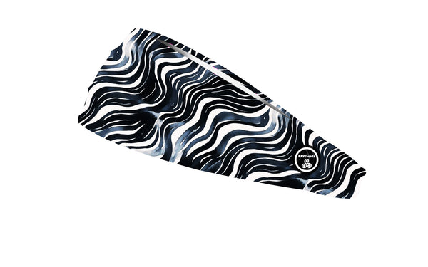 RAVEbandz The Pro - Wide Stretch Headband  (Waves)