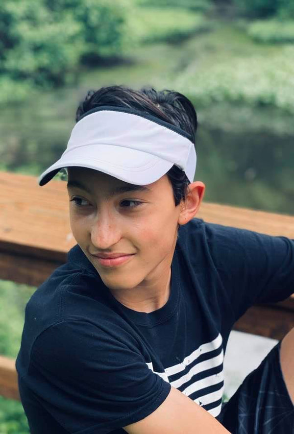 RAVEbandz The MANAGER- 360° Comfort Fit Visor- (White with Black Trim)