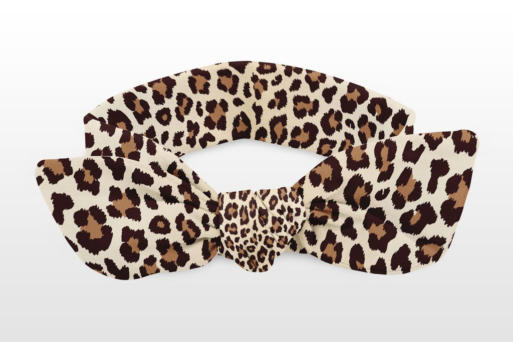 RAVEbandz - Adjustable Bow Knot Headband ADULT SIZE (Leopard)