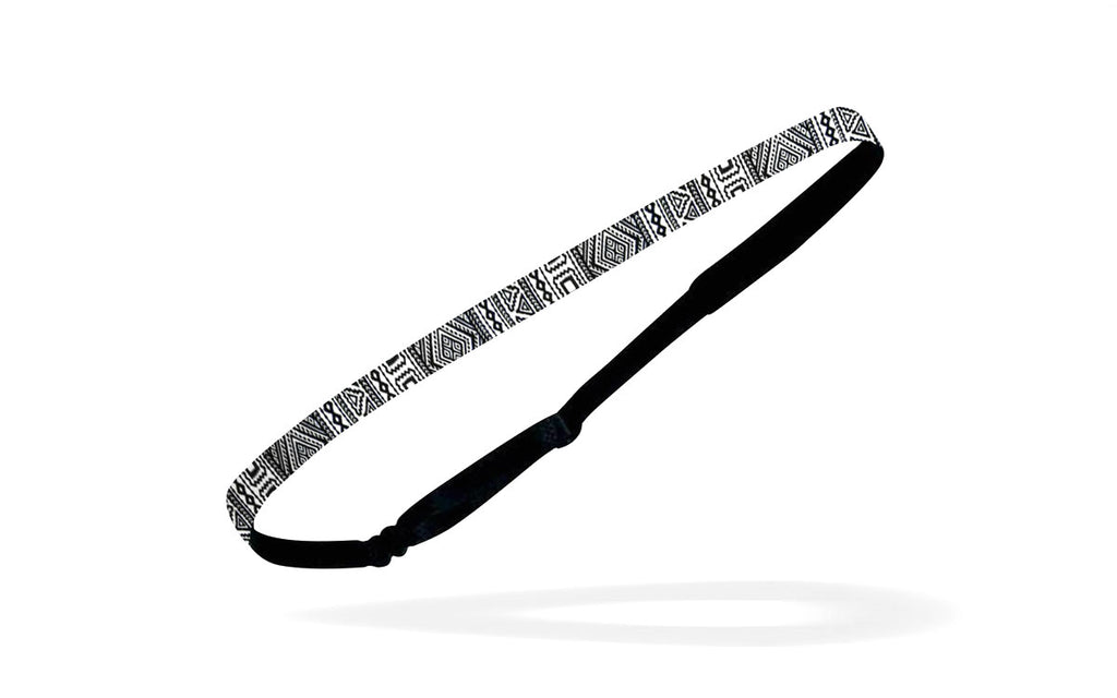 RAVEbandz Adjustable Headbands 1/2" - (Black & White Tribal)