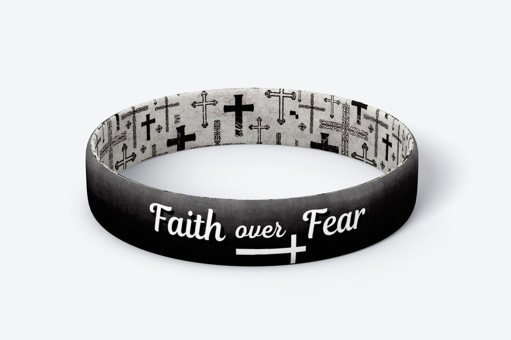 Daily Reminder Motivational Wristbands - Faith Over Fear