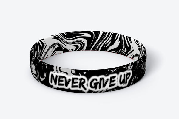 New 3pcs Motivational Keep Going Everything Black White Rubber Bracelets #45