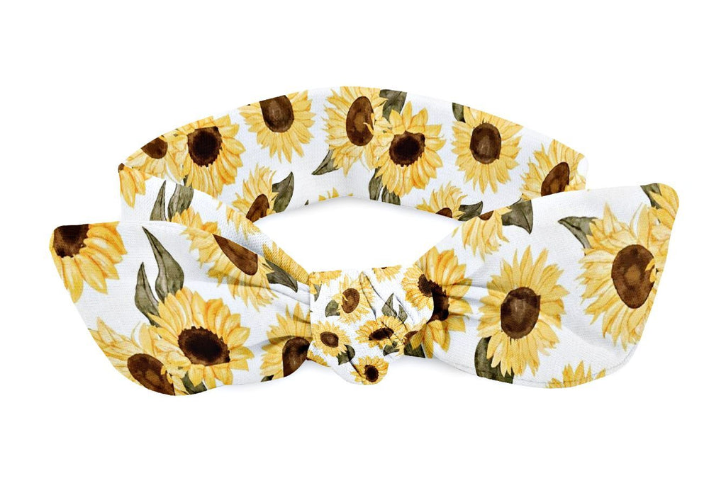 RAVEbandz The Rookie- Bow Knot Headband (Sunflowers)