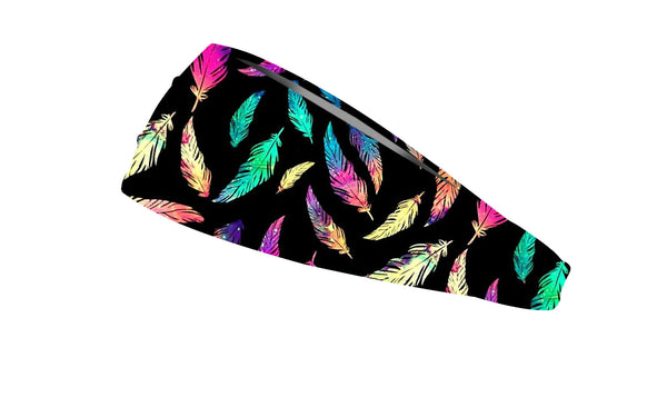 RAVEbandz The Pro - Wide Stretch Headband (Feathers)