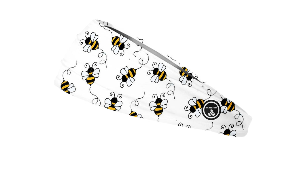 RAVEbandz The Pro - Wide Stretch Headband (Bees)
