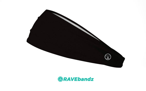 RAVEbandz The Pro - Wide Stretch Headband (Solid Black)