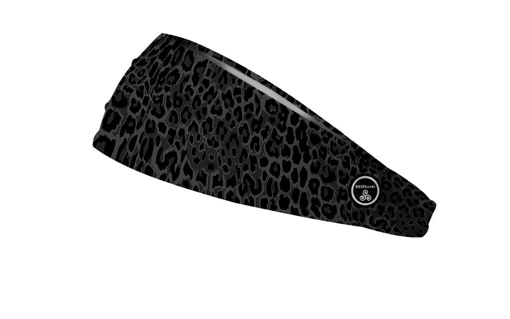 RAVEbandz The Pro - Wide Stretch Headband (Black Leopard)