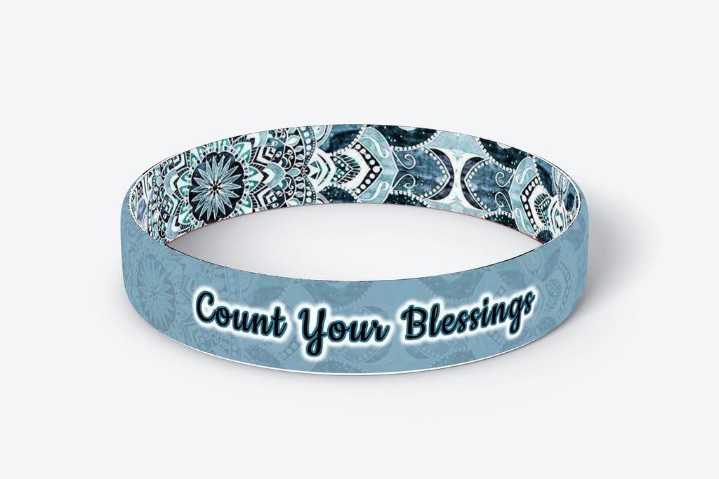 Daily Reminder Motivational Wristbands - Count Your Blessings