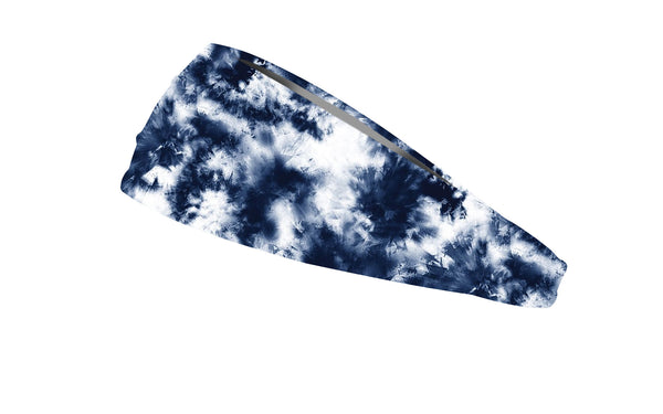 RAVEbandz The Pro - Wide Stretch Headband (Blue Batik)