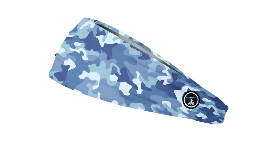 RAVEbandz The Pro - Wide Stretch Headband (Defender - Light Blue)