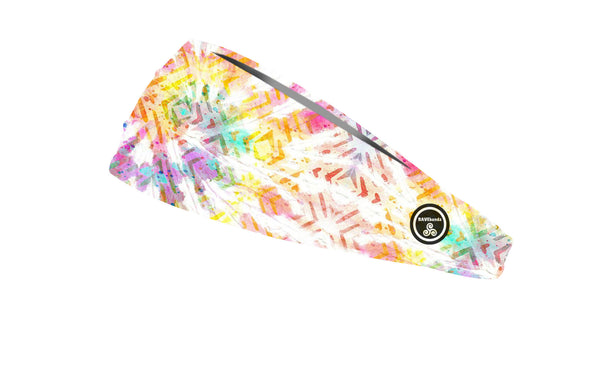 RAVEbandz The Pro - Wide Stretch Headband (Boho Tie Dye)