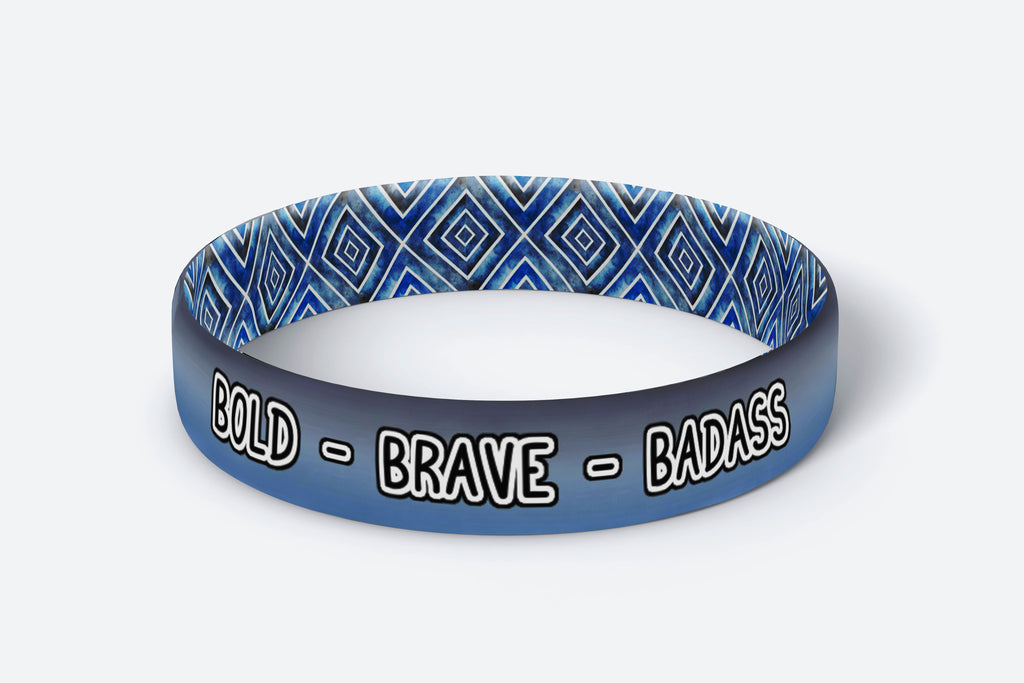 Daily Reminder Motivational Wristbands - Bold - Brave - Badass