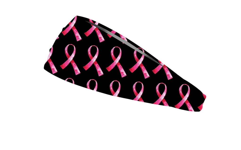 RAVEbandz The Pro - Wide Stretch Headband (Breast Cancer Awareness)