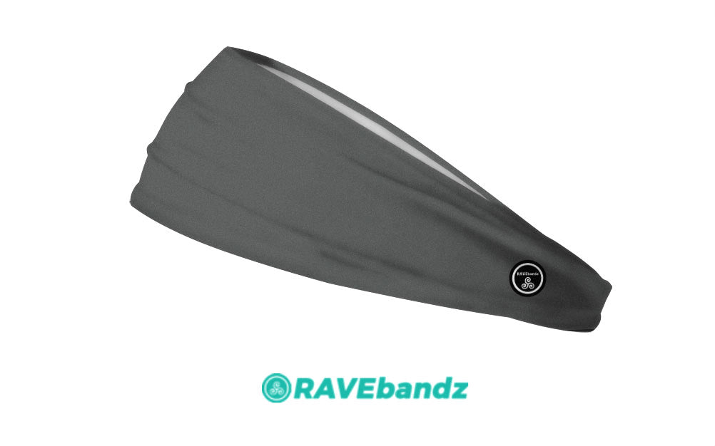 RAVEbandz The Pro - Wide Stretch Headband (Solid Charcoal)