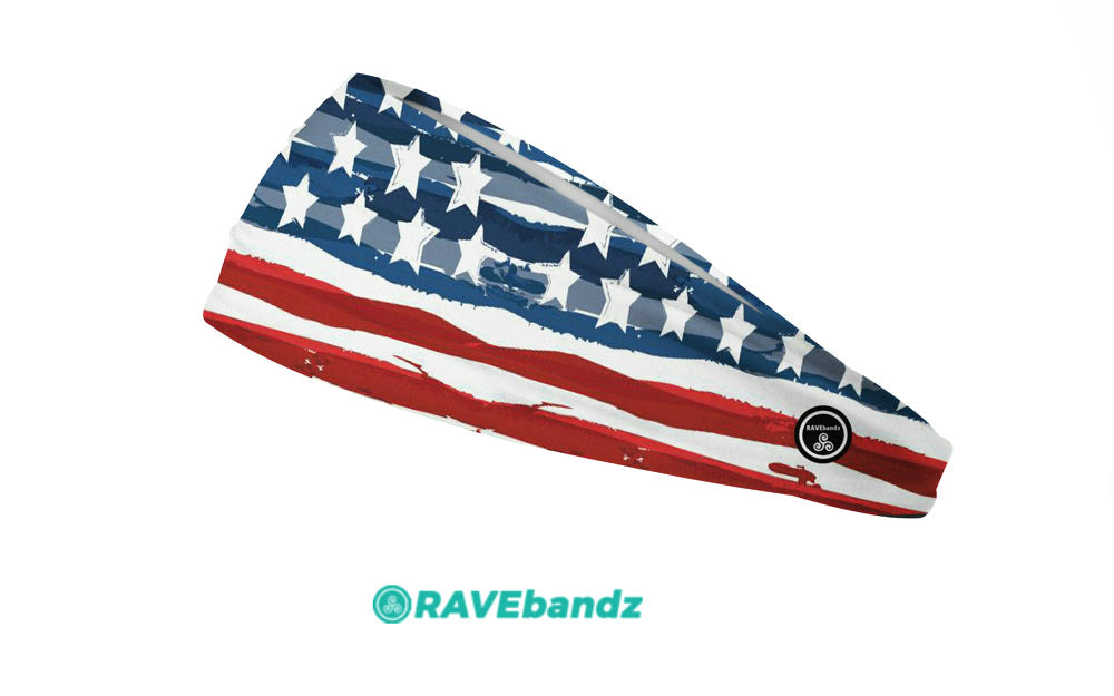 RAVEbandz The Pro - Wide Stretch Headband (One Nation)