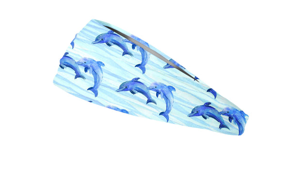 RAVEbandz The Pro - Wide Stretch Headband (Dolphins)