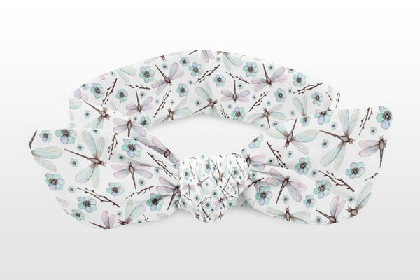RAVEbandz The Rookie- Bow Knot Headband (Dragonflies)