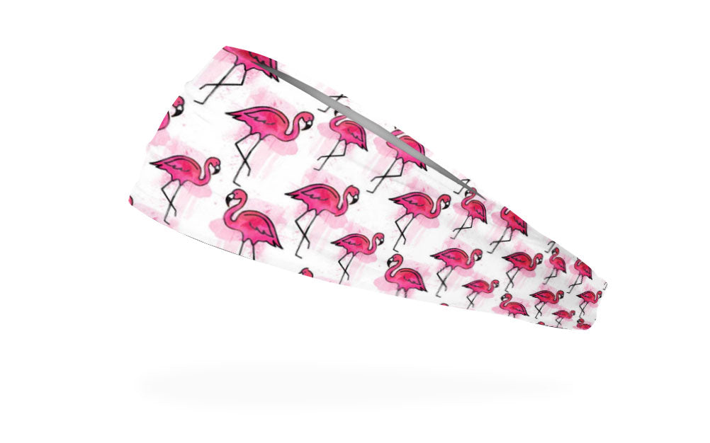 RAVEbandz The Pro - Wide Stretch Headband (Flamingos)