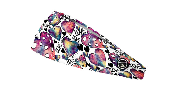 RAVEbandz The Pro - Wide Stretch Headband (Galactic Love)