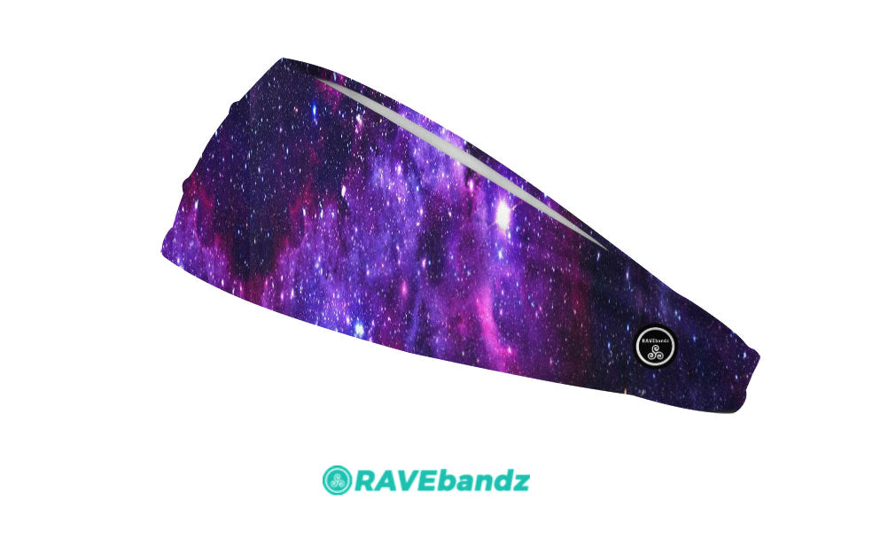 RAVEbandz The Pro - Wide Stretch Headband (Galaxy)
