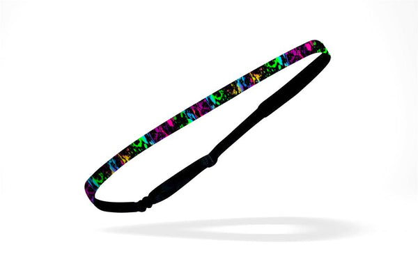 RAVEbandz Adjustable Headbands 1/2" Patterns - (Paint Splatter)