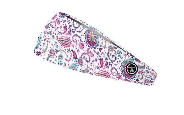 RAVEbandz The Pro - Wide Stretch Headband (Poppin Paisley)